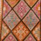 3x13 Colorful Soft Color Turkish Runner Rug, 87x395Cm