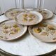 set of 5 stoneware dessert plates Niderviller Doria Ste Radegonde hand painted white years