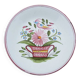 Old Earthenware Flower Plate Lallier Moustiers