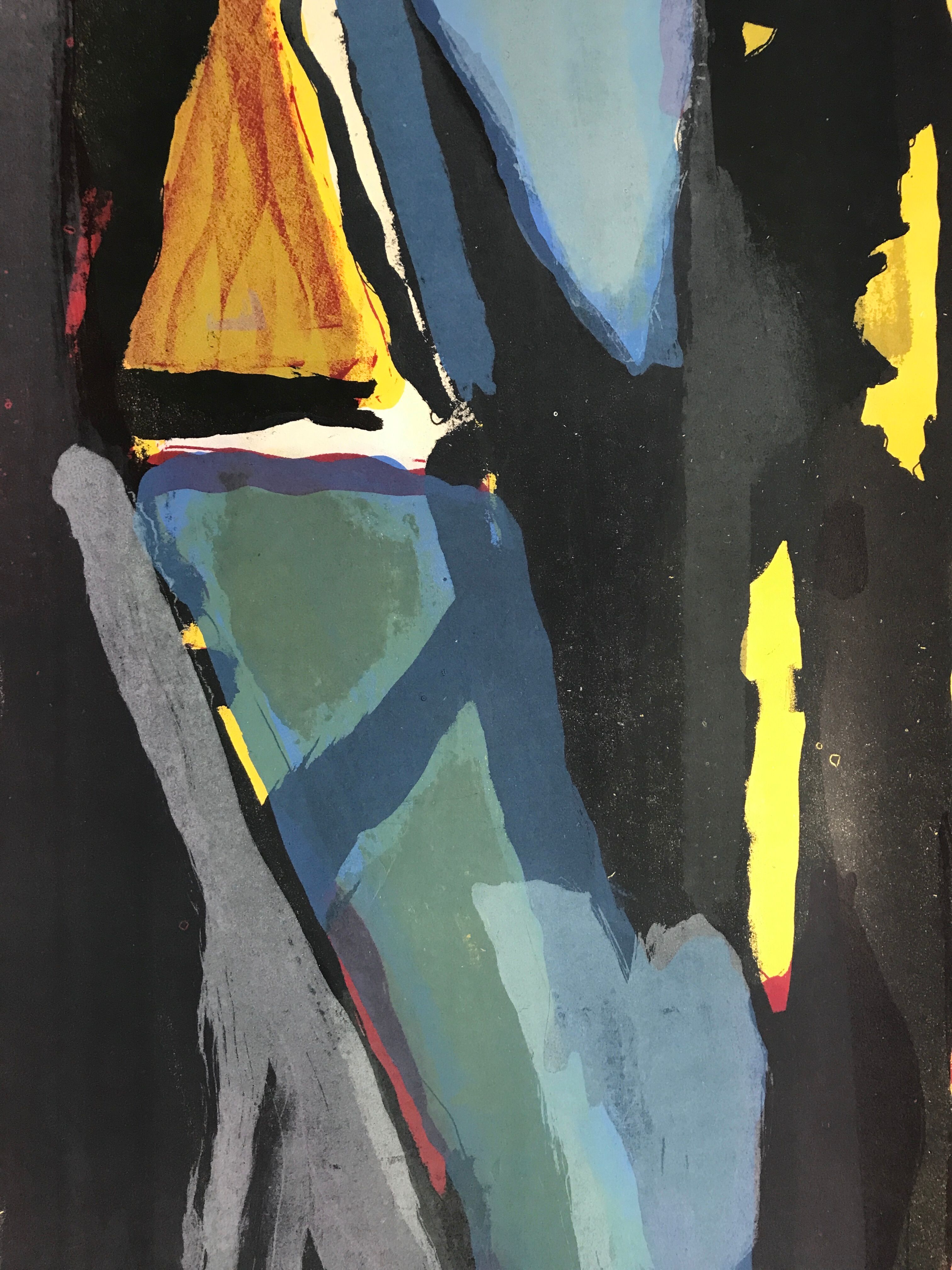 Original lithograph poster by Bram Van Veld, fondation Maeght, 1974