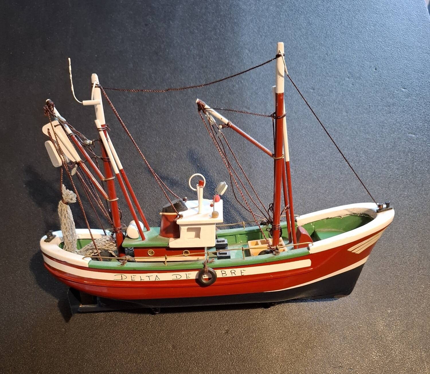 Old wooden trawler toy