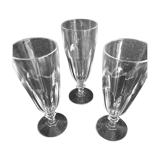 3 Rambouillet champagne flutes