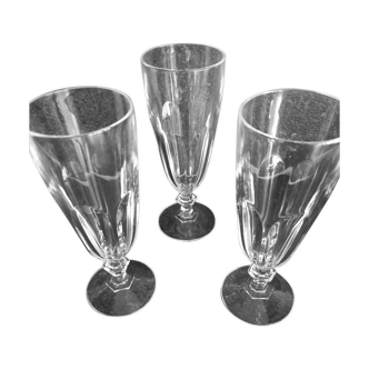 3 Rambouillet champagne flutes