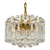 Chandelier en verre glacé Palazzo autrichien par J.T. Kalmar