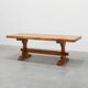 Rustic 20th century solid oak dinner table, France