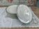 Set of 11 Longwy France earthenware dinner plates, Trianon model