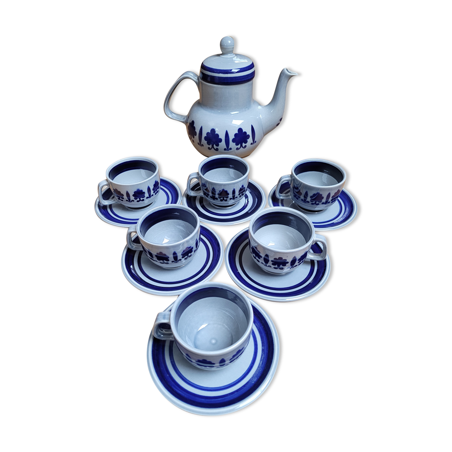 Service De Vaisselle Ancien Boch Frères La Louvière - En Porcelaine - Complet - Occasion