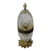 Crystal and brass pineapple lighter