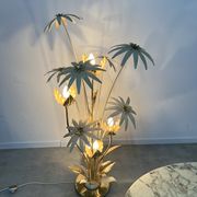Floor lamp flower metal Design Hans Kögl Scandinavian vintage 5 burners