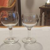 Set of water and wine glasses