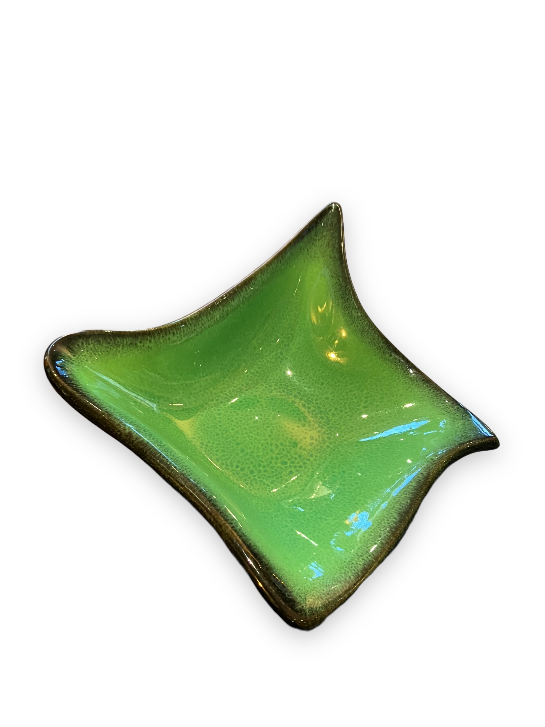 Ceramidi cup in varnished ceramic green and black mordorée