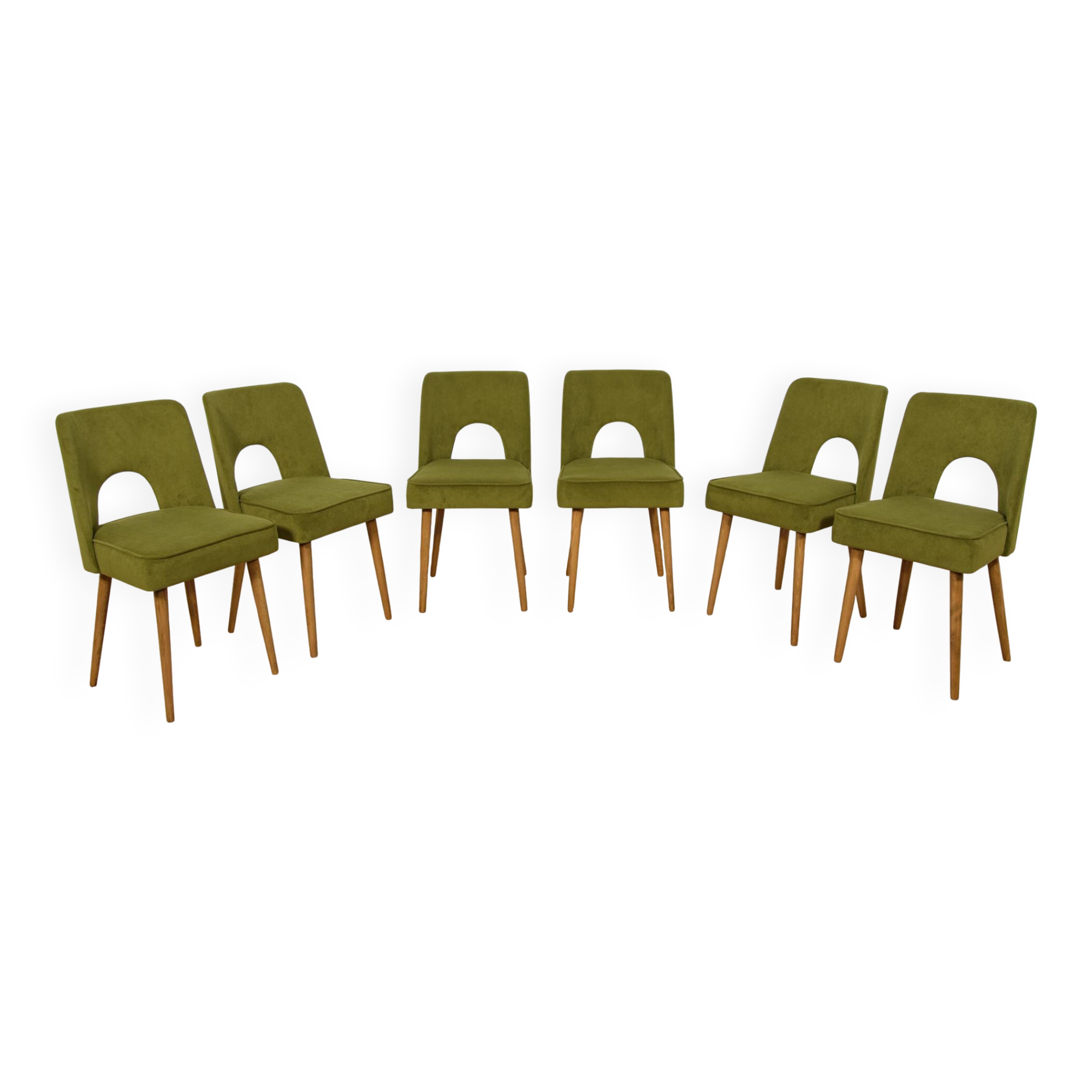 Shell Chairs from Bydgoszcz Furniture Factory, Poland, 1960s, Set of 6