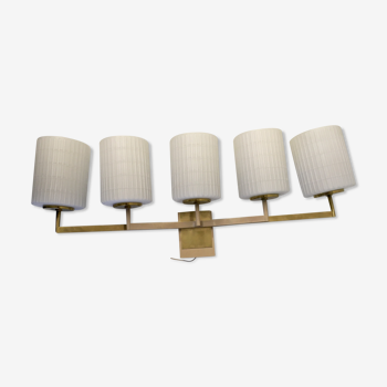Brass and opaline wall sconce - 60s