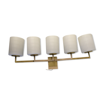 Brass and opaline wall sconce - 60s