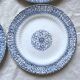 Sarreguemines ironstone dessert plates, "Embroidery" model