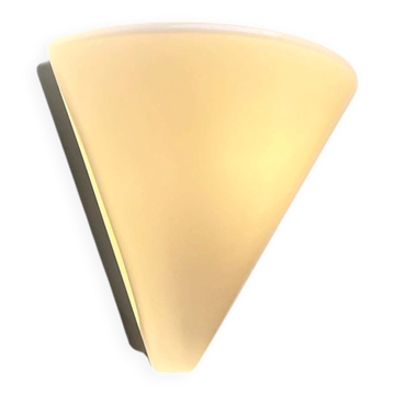 Wall lamp in glass from the Postmodern T+L Royal Typ L 133 series by Keuco, 1980s.