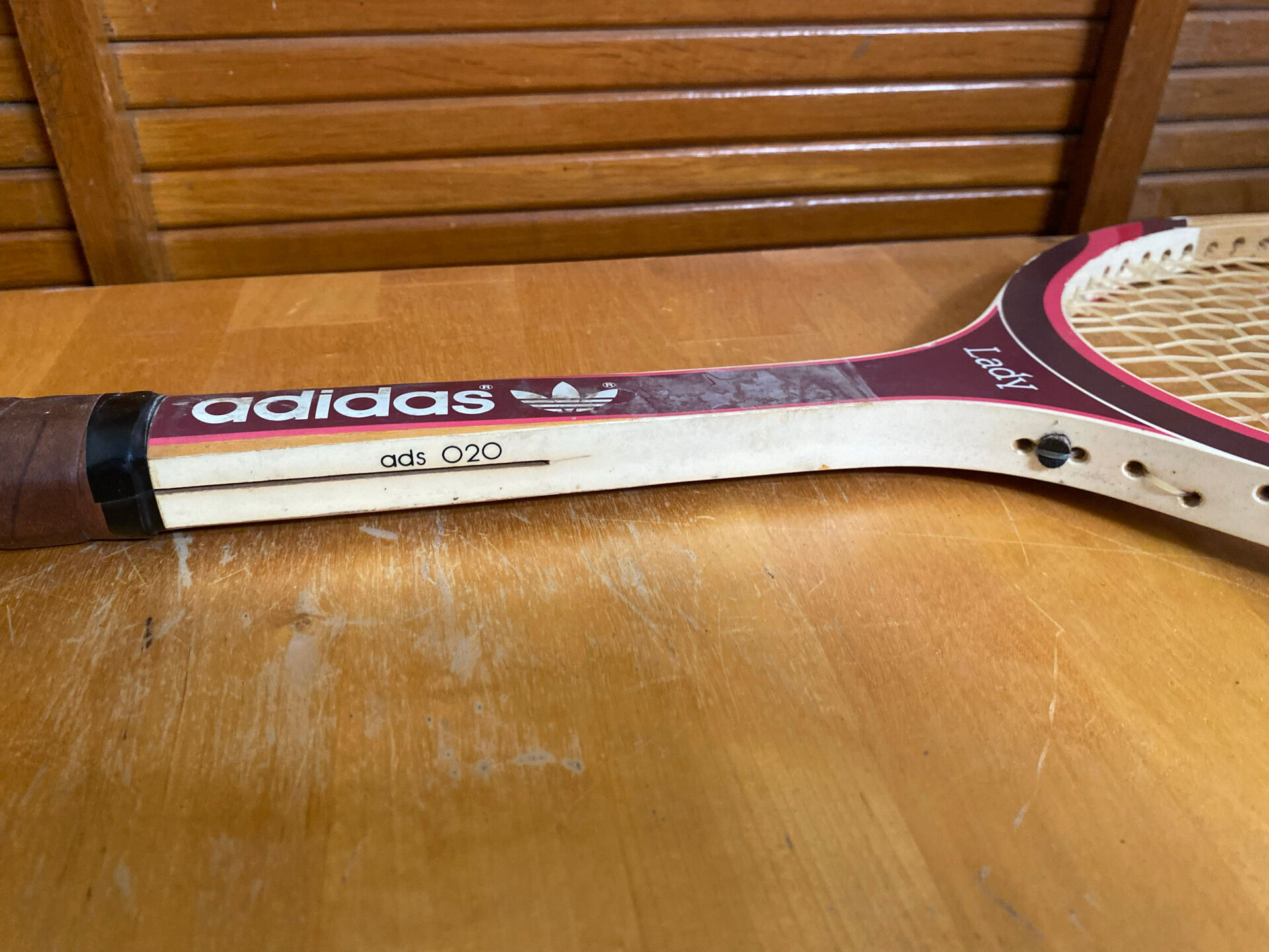 Vintage ADIDAS Lady Wooden Tennis Racket + COQ SPORTIF Case