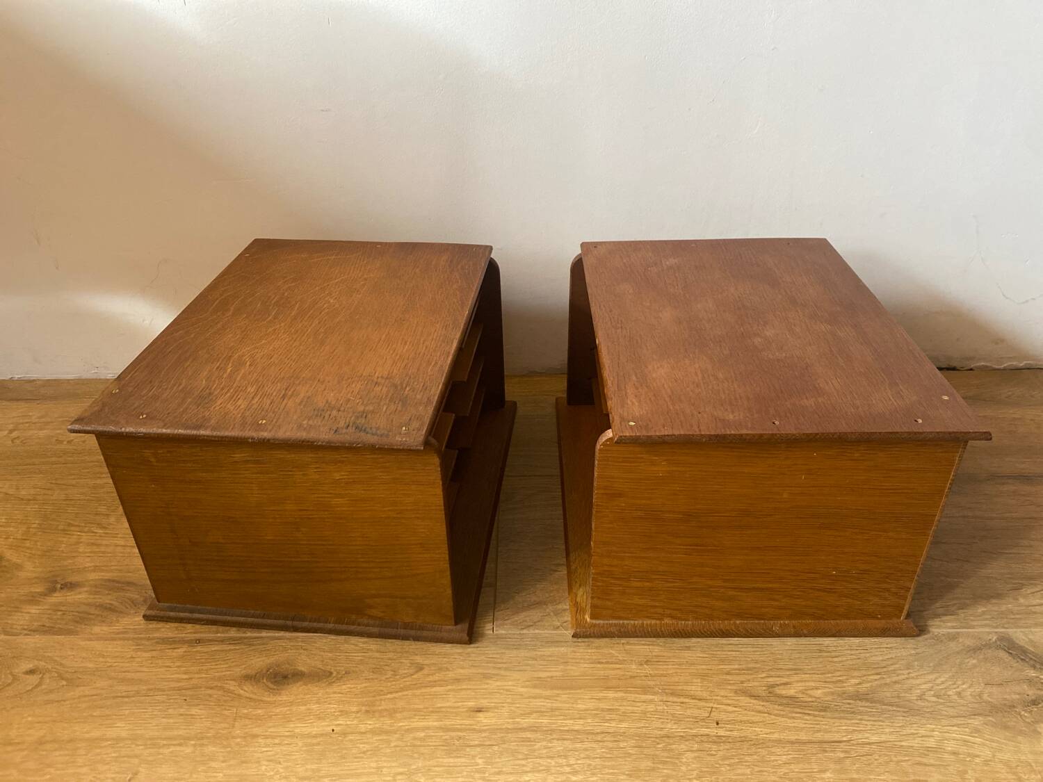 Two Wooden Office Mail Sorter