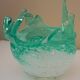 Blown glass empty pocket, thick, free-form, 80s design