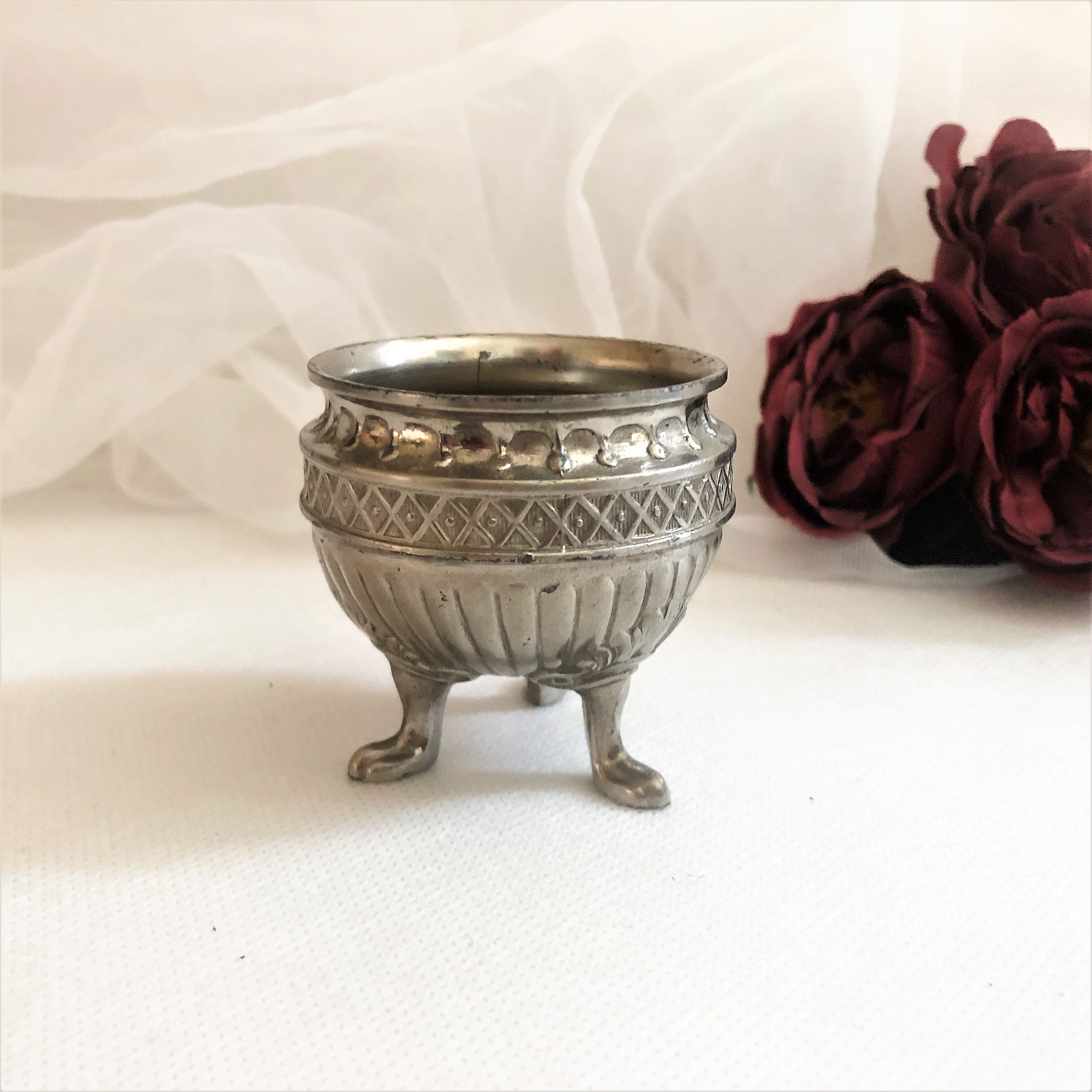 Old Empire style silver metal saleron