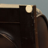 Modern armchair in black leather Gota Mobler