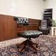 Fauteuil capitaine Chesterfield vert anglais classique