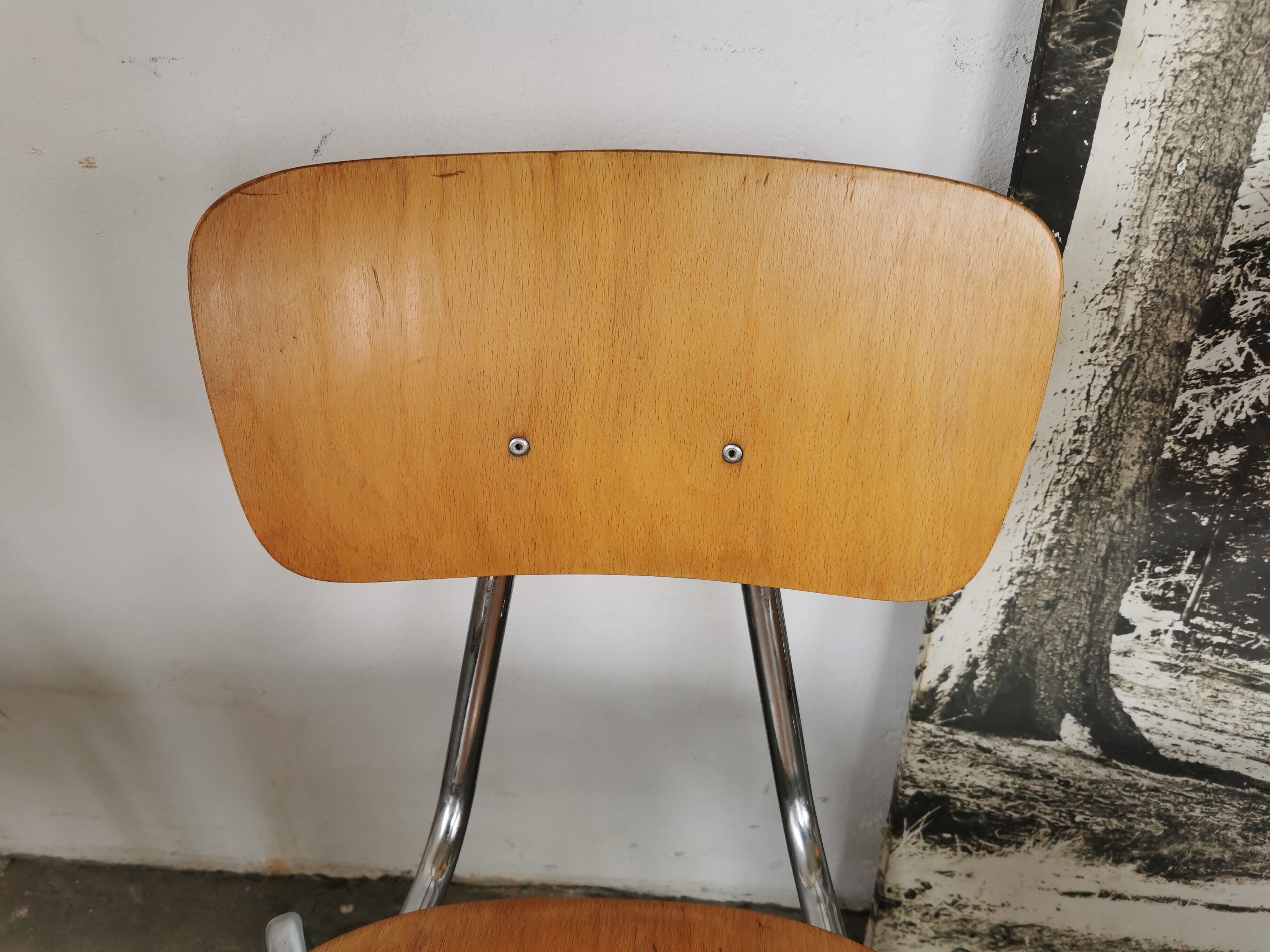 Set of 6 stackable chairs 1970