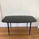 Black glass and metal coffee table from the 50s