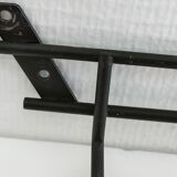 Modernist wall-mounted coat rack in metal and wood, 60s design