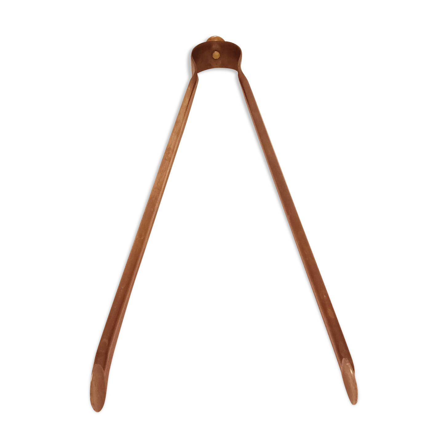 Old bronze or brass fireplace clamp