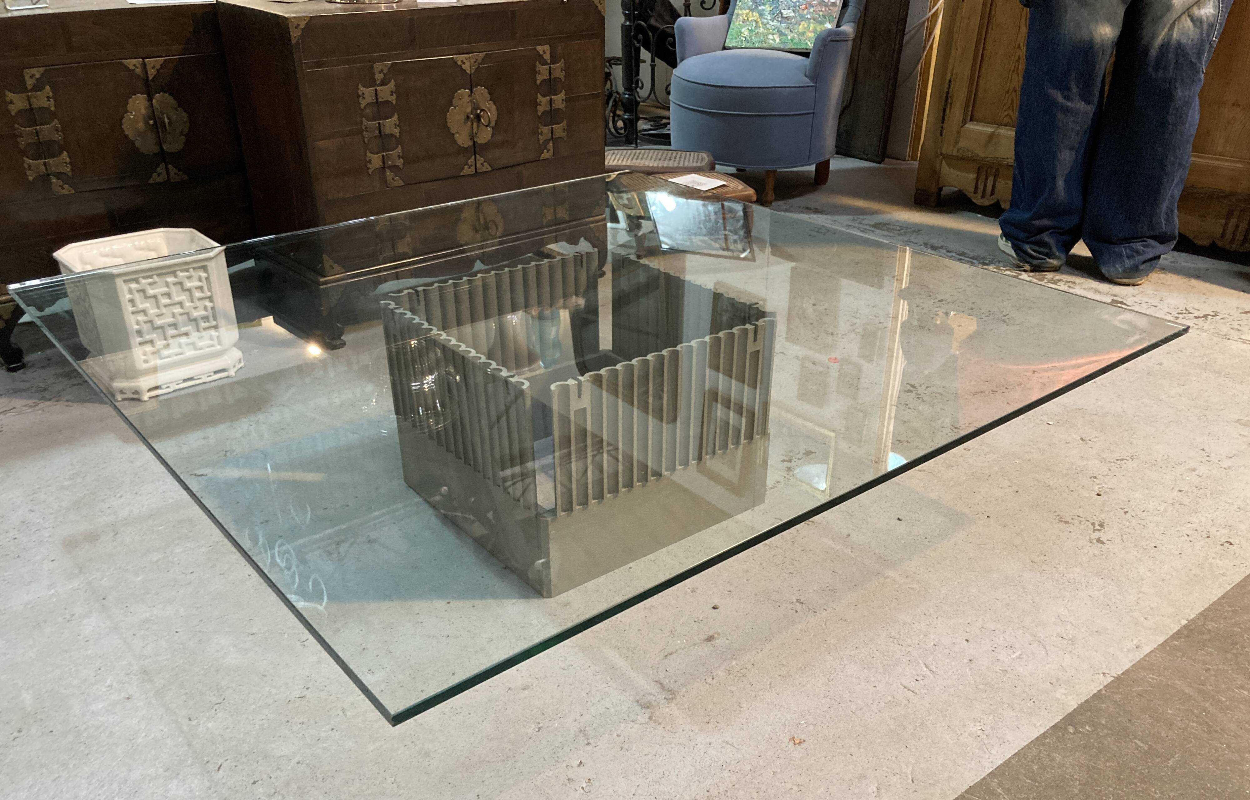 Large Coffee Table - Glass 120 x 120 - Designer