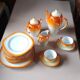 Vintage Iridescent Orange Tea and Dessert Set