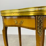 Side table pedestal table marble kidney louis XV style