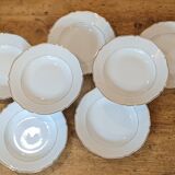 Lot round hollow vintage plates in Limoges porcelain
