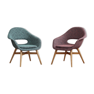 Paire de fauteuils conçus par Miroslav Navrátil années 1950, République tchèque