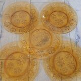 6 assiettes à dessert vintages Vereco
