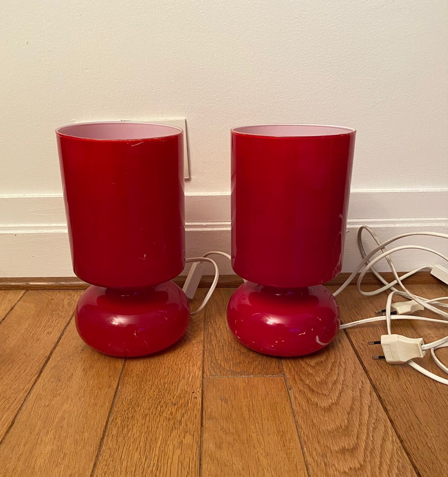 Red Lykta bedside lamp