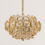 Gilt brass chandelier, design by Palwa, Germany, 1970s