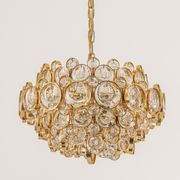 Lustre en laiton doré par Palwa Allemagne, années 1970