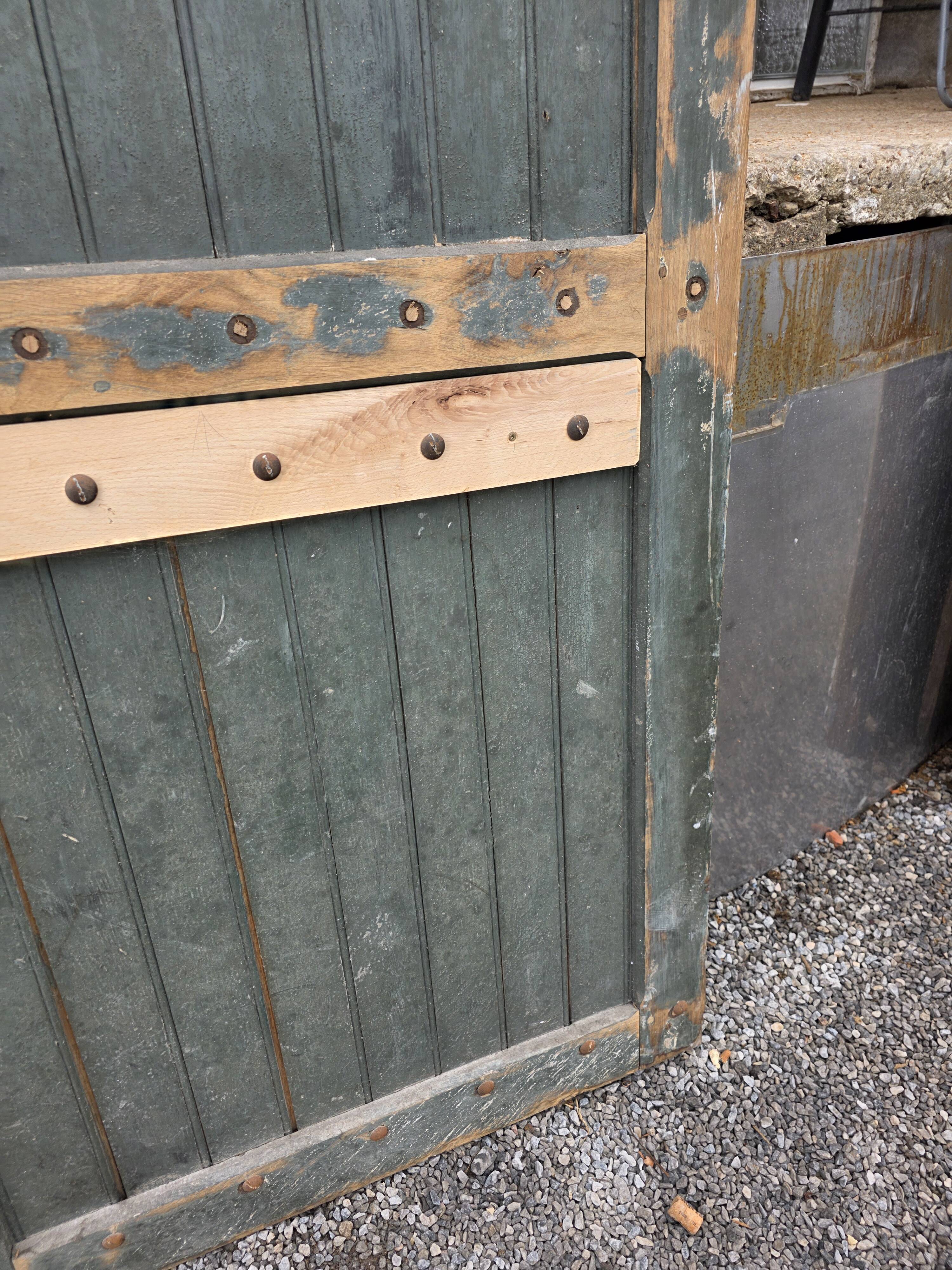 Solid oak door from the 19th century.