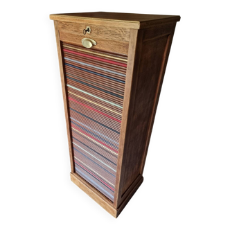 Vintage oak curtain cabinet