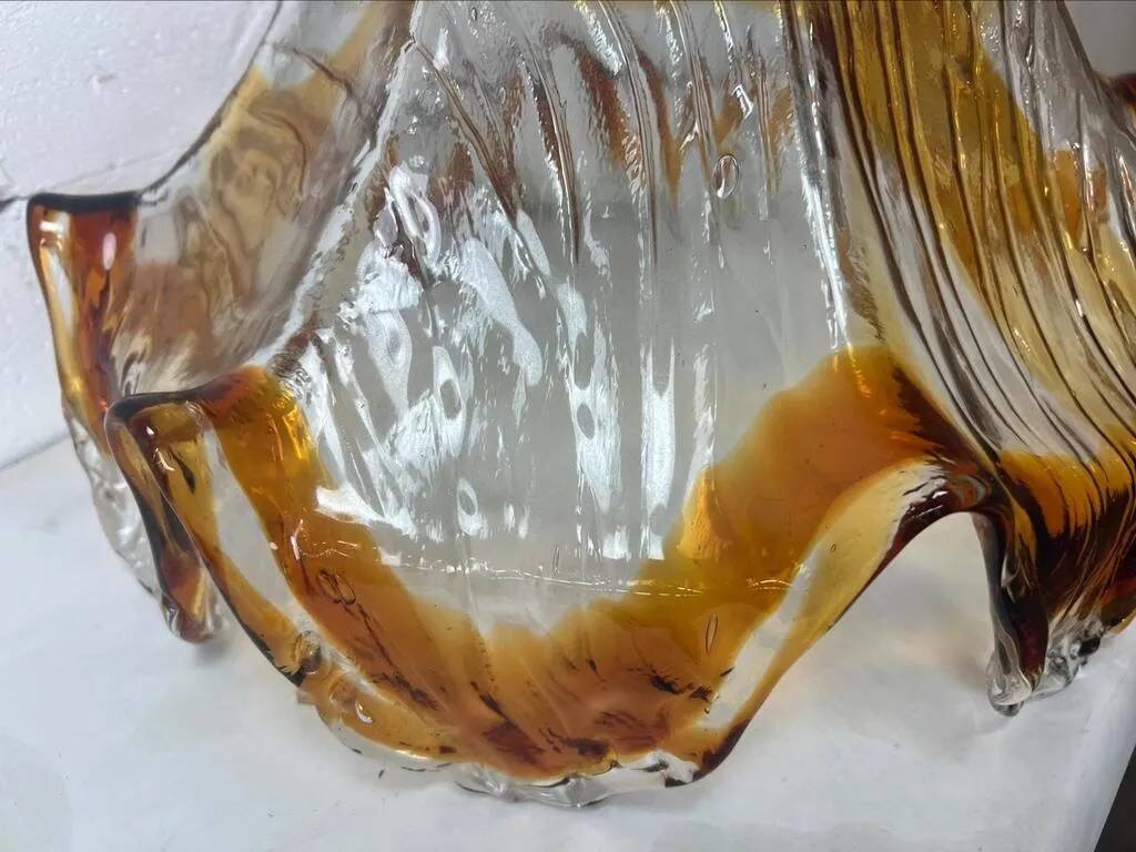 VINTAGE MURANO GLASS CHANDELIER / PENDANT LAMP FROM THE 70S