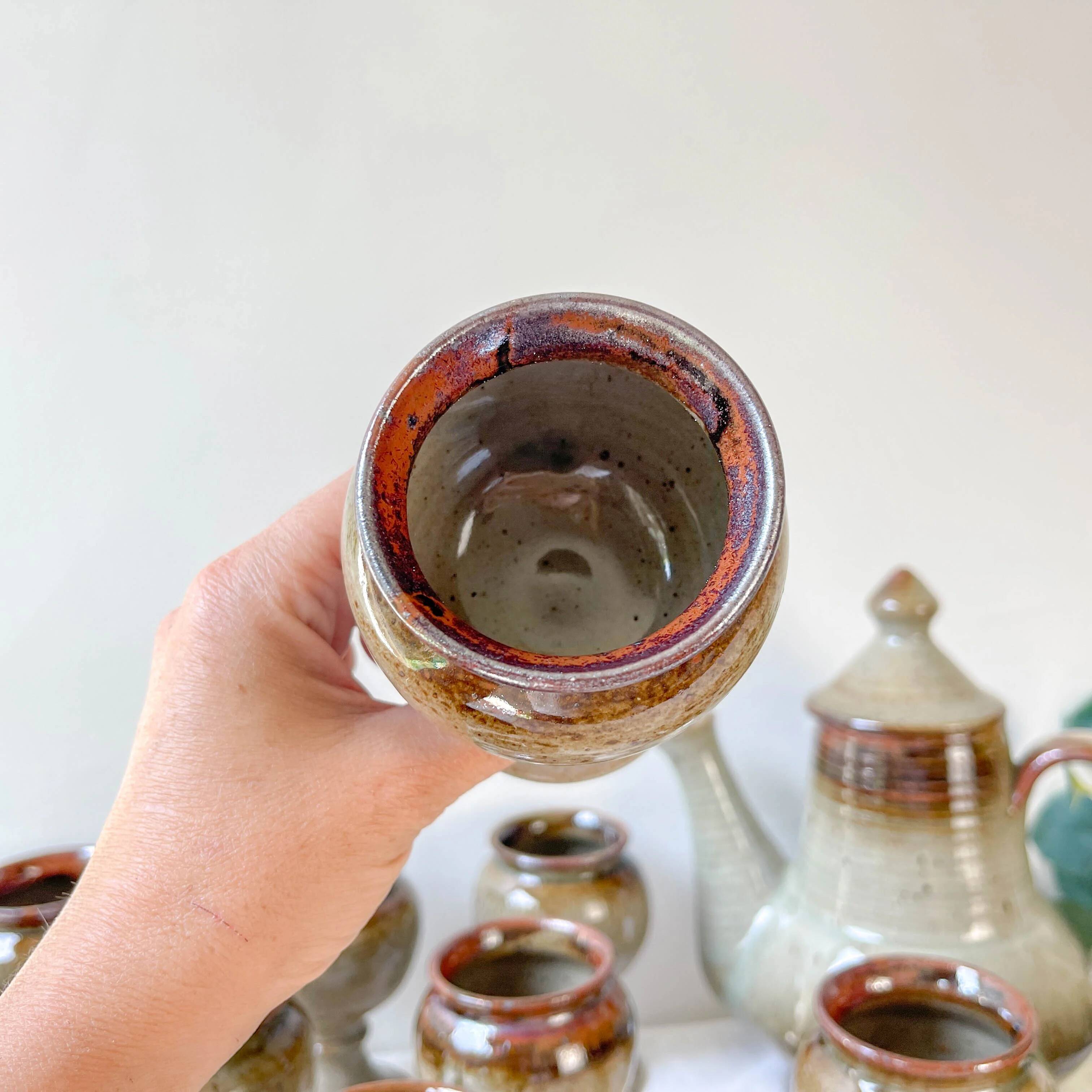 Vintage C. Dangon Salins coffee set from the 1950s