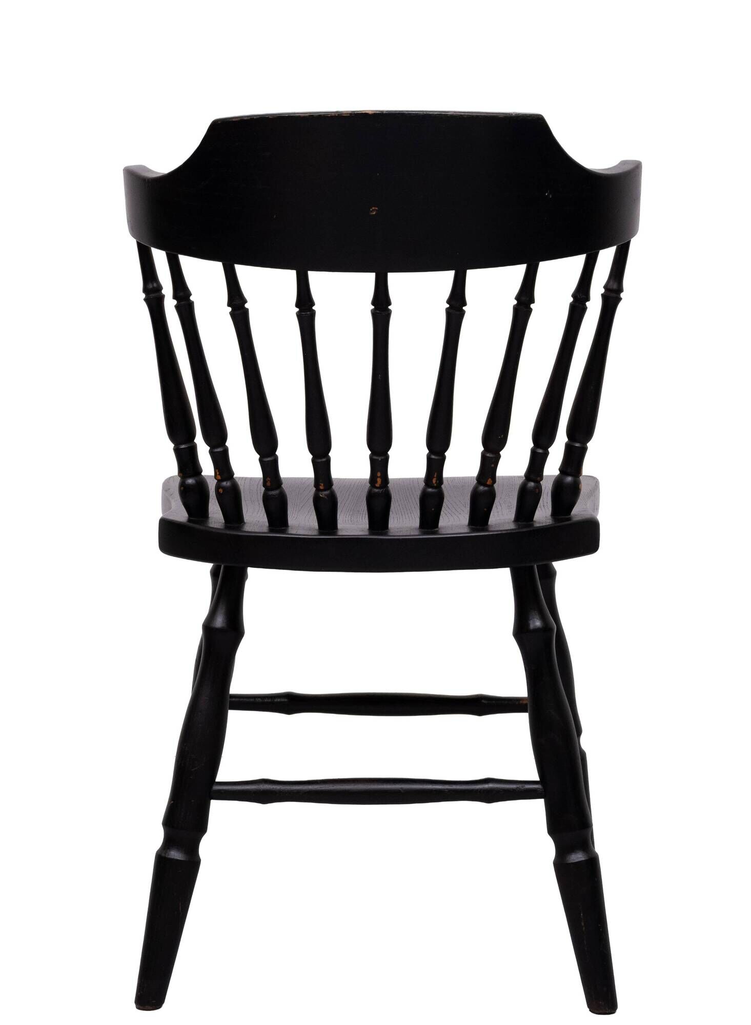 set of 6 Black Oak Windsor style Spindle-back dining chairs. Holland