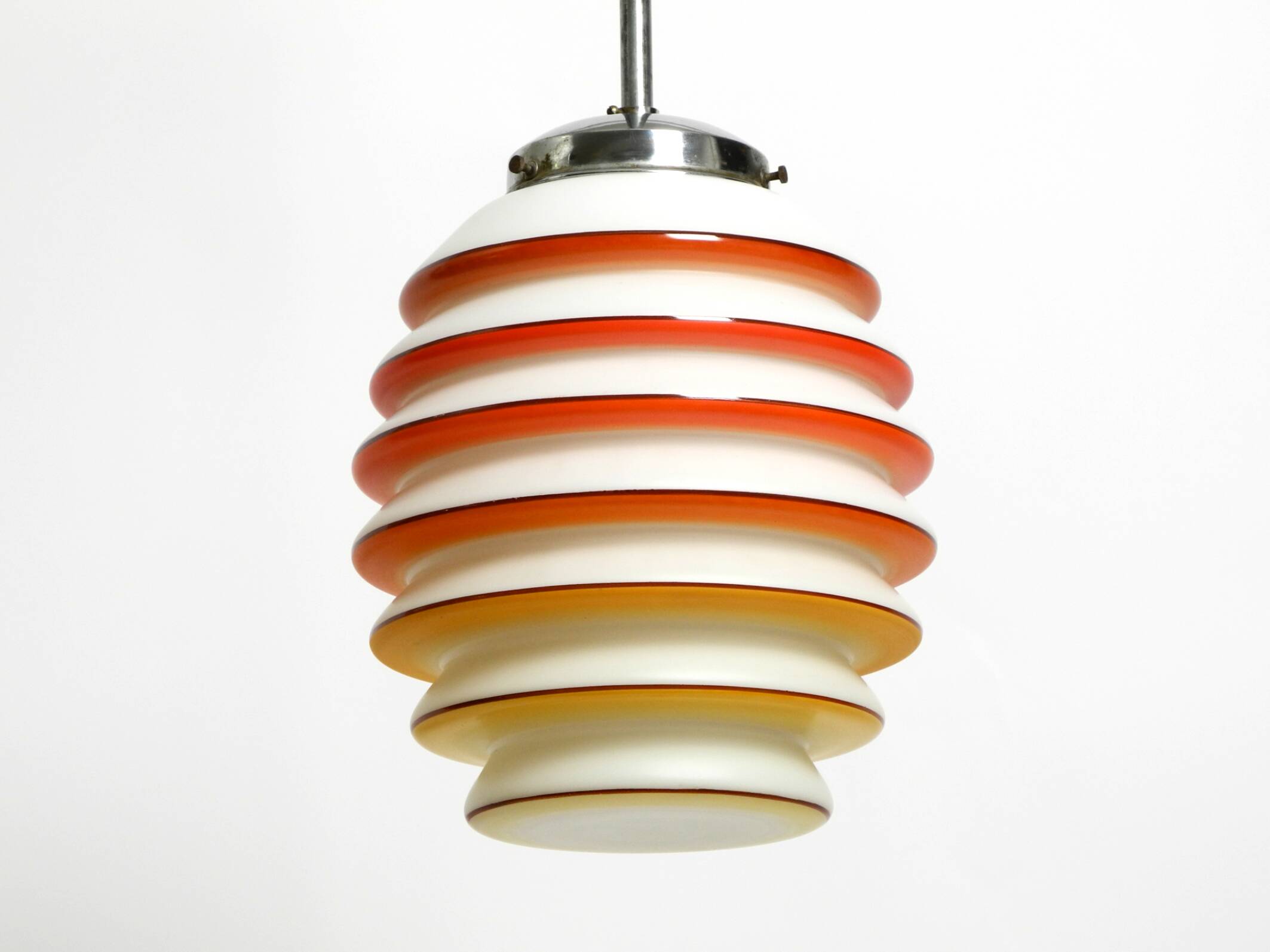 Beautiful rare original glass ceiling lamp from the 1930s