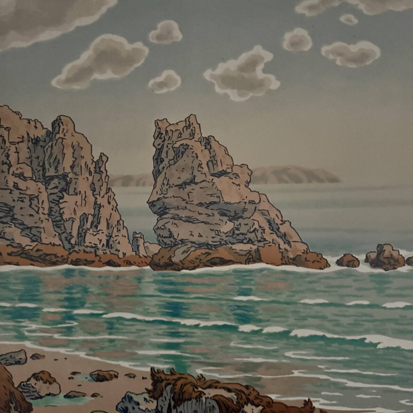 Lithograph by Henri Rivière, Aspects of Nature - The Sea