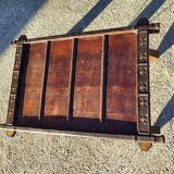 Coffee table in metal and copper wood