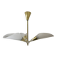 Vintage chandelier with plexiglass and brass cones