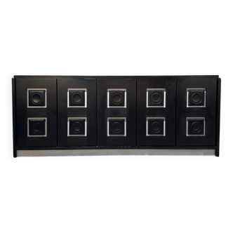 Belgian brutalist black sideboard