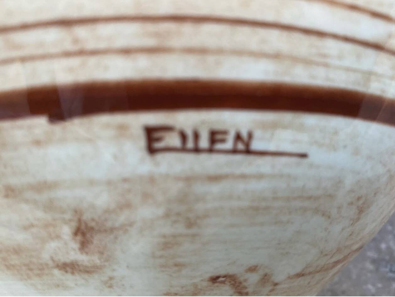 Pair of 2-handled ball vases by Hélène Moisand circa 1950